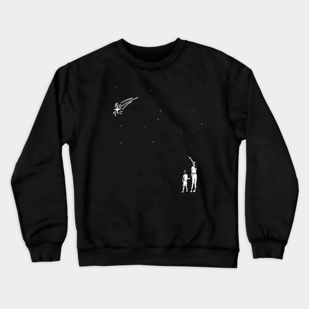 Mom and Son first UFOs and Shooting Star Crewneck Sweatshirt by ACE5Handbook